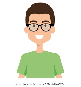 Young Man Model Glasses Avatar Character Stock Vector (Royalty Free ...