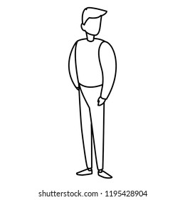 young man modeling character