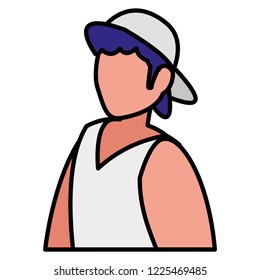 young man modeling character