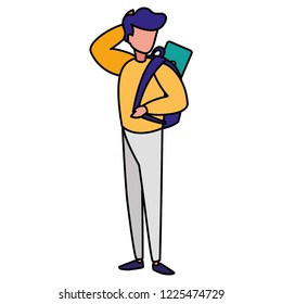 young man modeling character