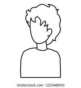 young man modeling character