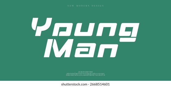 Jovem homem moderno criativo mínimo alfabeto letra pequena logotipo design