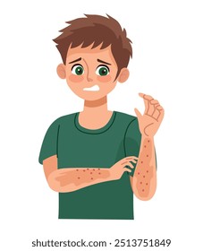 young man with monkeypox virus infection isolated