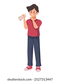 young man with monkeypox virus isolated