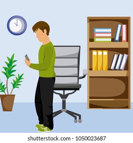 Young man at office