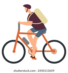young man on a bicycle