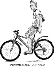 young man on the bike