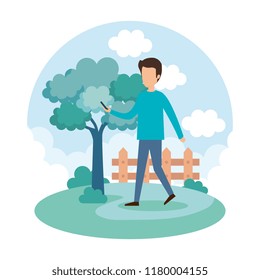 young man on the park