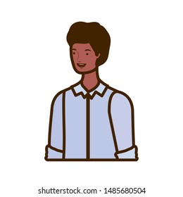 young man on white background