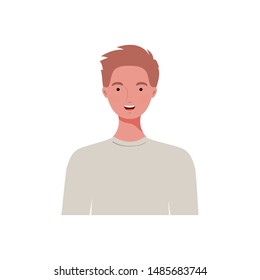 young man on white background
