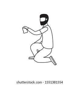 young man on white background vector illustration design