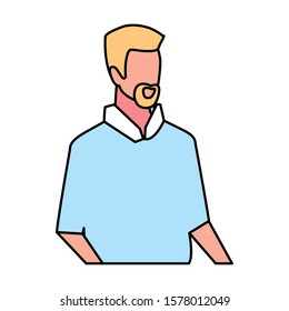 young man on white background vector illustration design