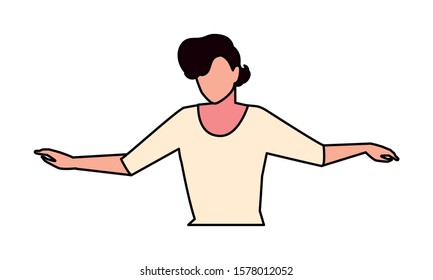 young man on white background vector illustration design