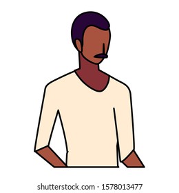 young man on white background vector illustration design