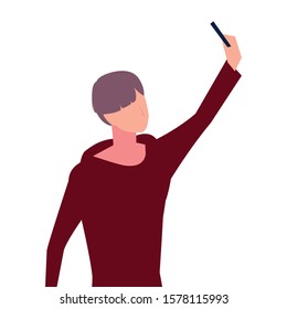 young man on white background vector illustration design