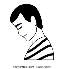young man on white background vector illustration design