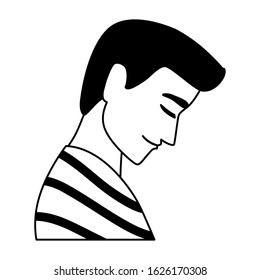 young man on white background vector illustration design