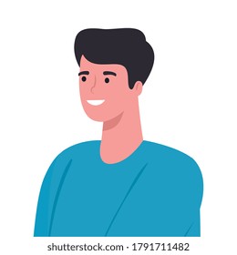young man on white background vector illustration design