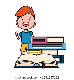 young man with open book icon