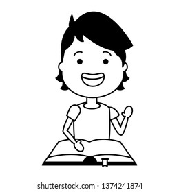 young man with open book icon