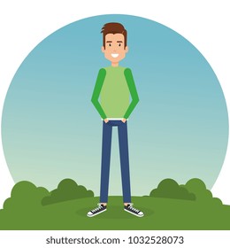 young man in the park
