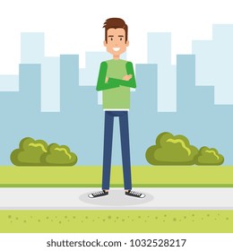young man in the park