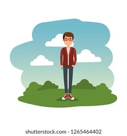 young man in the park