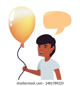 young man with party balloon decoration