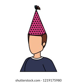 young man with party hat