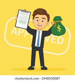 Young Man Personal Loan Form Approved Loan