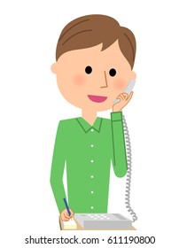 Young man with phone