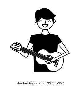 young man playing guitar