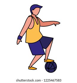 young man playing soccer