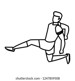young man playing soccer