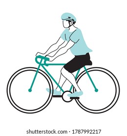 young man playing sports games vector illustration design