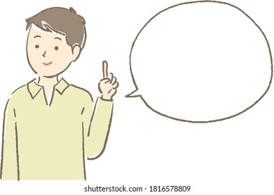 Young man pose vector illustration