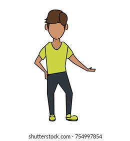Young man posing