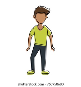Young man posing