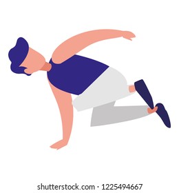 young man practicing exercice