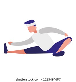 young man practicing exercice