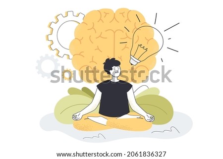 Similar – Image, Stock Photo Focused young man practicing tuck planche exercise with dumbbells