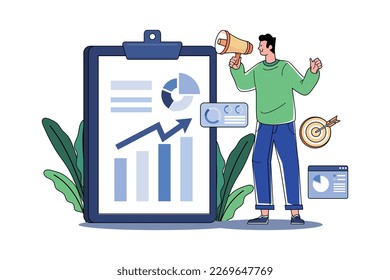 Joven Presentando Una Estrategia De Marketing