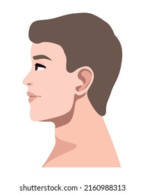 personaje avatar de perfil de joven