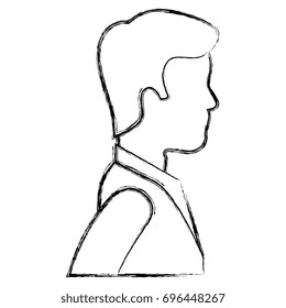 young man profile avatar character