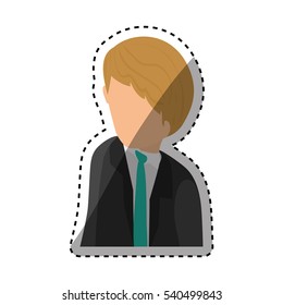 Young Man profile icon vector illustration graphic design