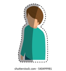 Young Man profile icon vector illustration graphic design