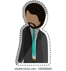 Young Man profile icon vector illustration graphic design