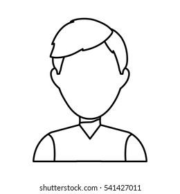 Young Man profile icon vector illustration graphic