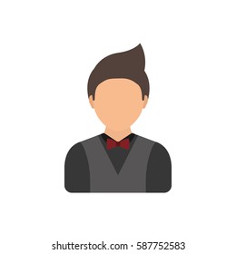 Young man profile icon vector illustration graphic design