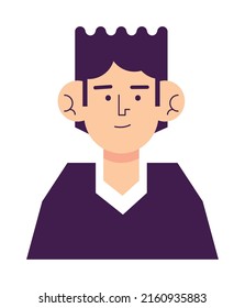 young man profile worker character